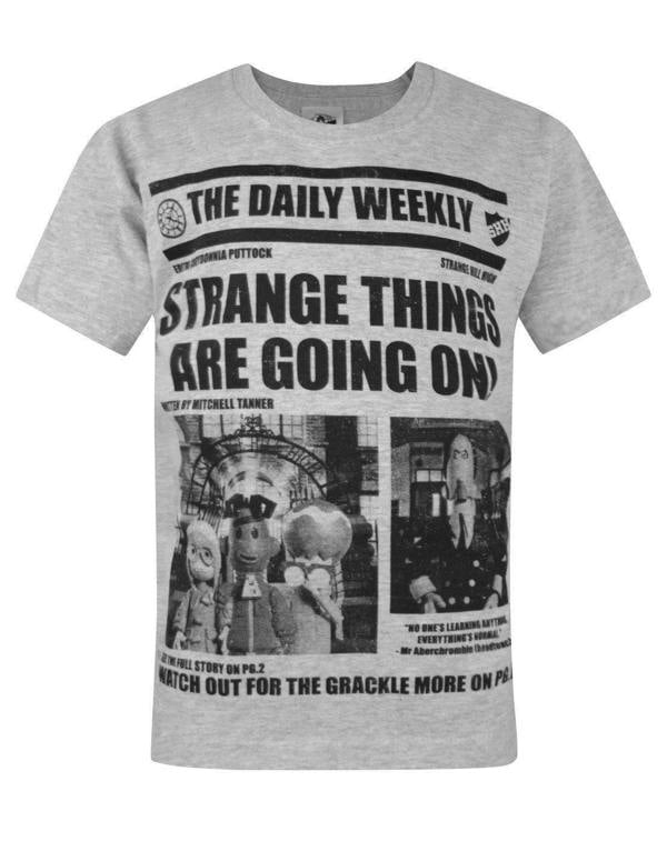 Strange Hill High Boys Grey Character Short Sleeved T-Shirt