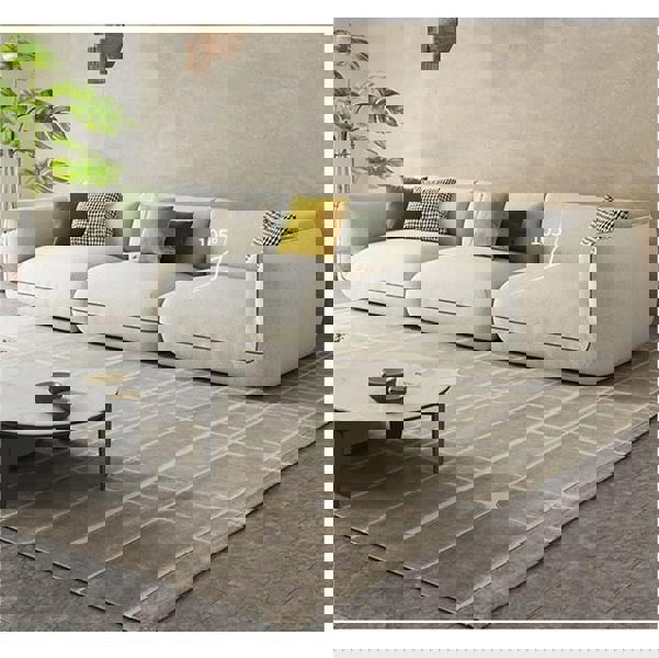 TOFU Agnes Three Seater Corner Sofa, Suede, Modular Sofa-Weilai Concept-Weilai Concept