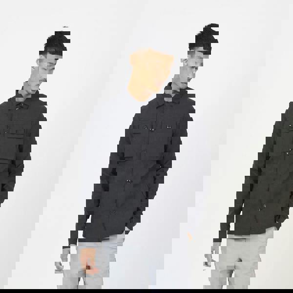 Brave Soul Black Button Through Shacket - Black Image 1