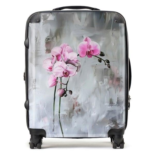 Warren Reed Pink Orchids Suitcase