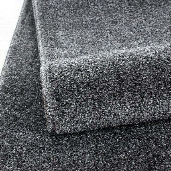 Dark Grey Rug Plain Monochrome Soft Carpet Large XL Small Bedroom Living Room Area Floor Mat