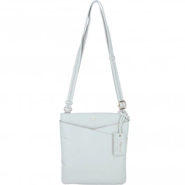 Ashwood Real Leather Zip Top Cross Body Bag: Curve