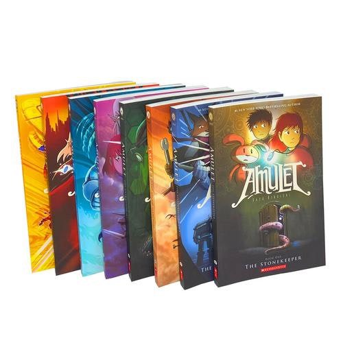 Amulet 8 Books Graphic Novel Set Illustrated by Kazu Kibuishi (Vol - 1,2,3,4,5,6,7,8)