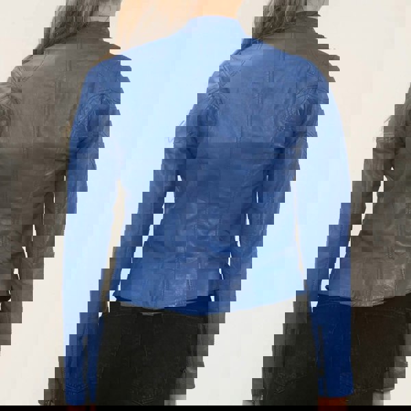 Leather Company Women's Real Leather Classic Racer Style Biker Jacket