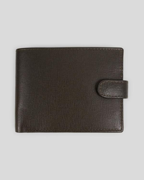 Steel & Jelly Men’s Findon Saffiano Leather Wallet With Popper Fastening