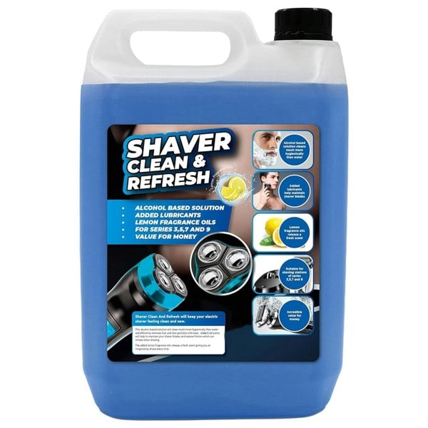 1 x 5 Litres Shaver Cleaning Refill Fluid Clean & Renew Cartridge