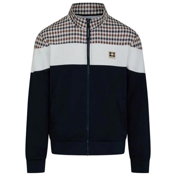Aquascutum Active CC SHOULDER TRACK TOP AA_B006_SW019 11 Navy Zip Sweater Mens S