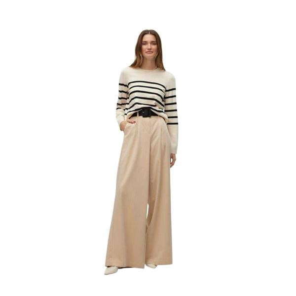 Vero Moda Womens/Ladies Saba Stripe Crew Neck Pullover - Birch/Black - 