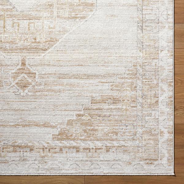Livabliss Fifth Avenue-Vintage Off-White Brown Grey Traditional Boho Fringe Rug