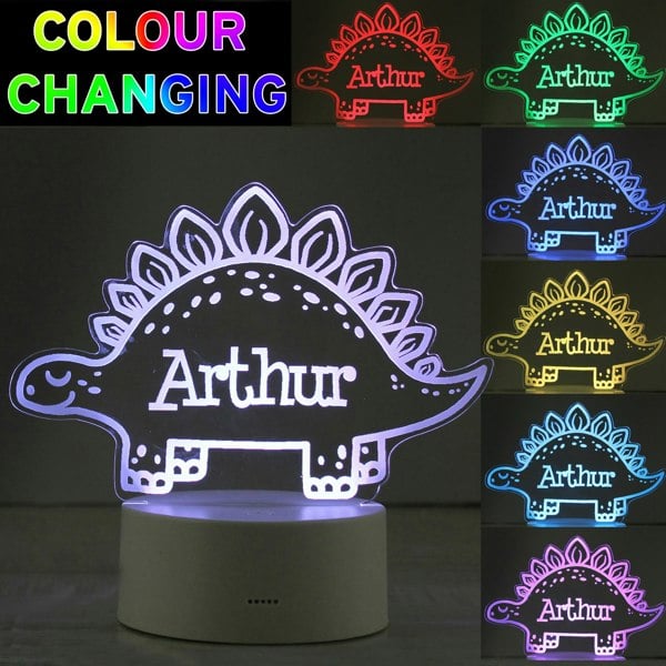 Personalised Memento Company Personalised Dinosaur LED Colour Changing Night Light