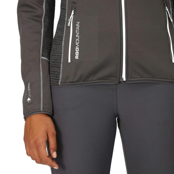 Regatta Womens/Ladies Yare VII Marl Full Zip Soft Shell Jacket - Seal Grey - 