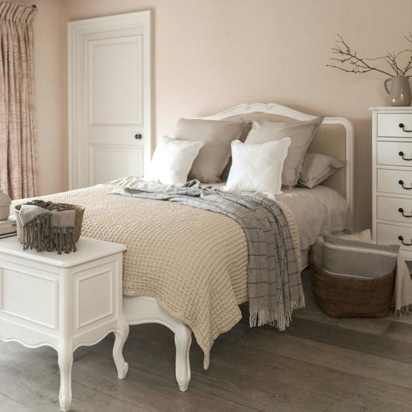 Statement Furniture Juliette White Bed Frame French Style with Upholstered Headboard 4ft6 5ft 6ft