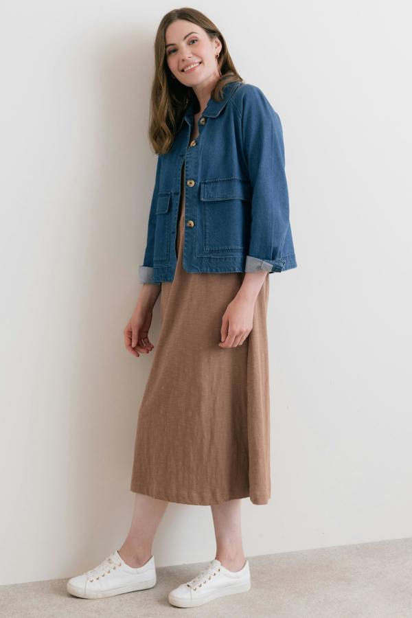 Lily & Me Shine Organic Cotton Jersey Dress Mocha
