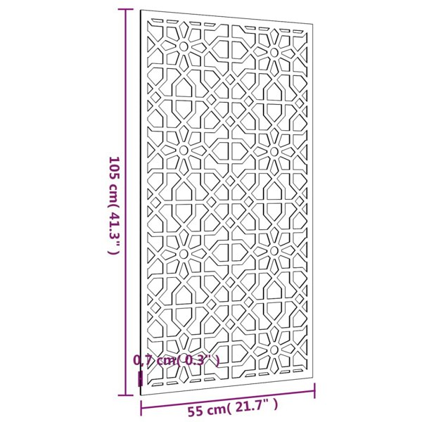 Berkfield Garden Wall Decoration 105x55 cm Corten Steel Moorish Design