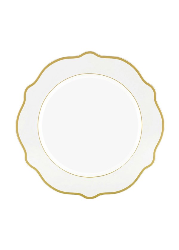 Rozi Jaswely Collection Porcelain Dinner Plates, Set of 6 (White)