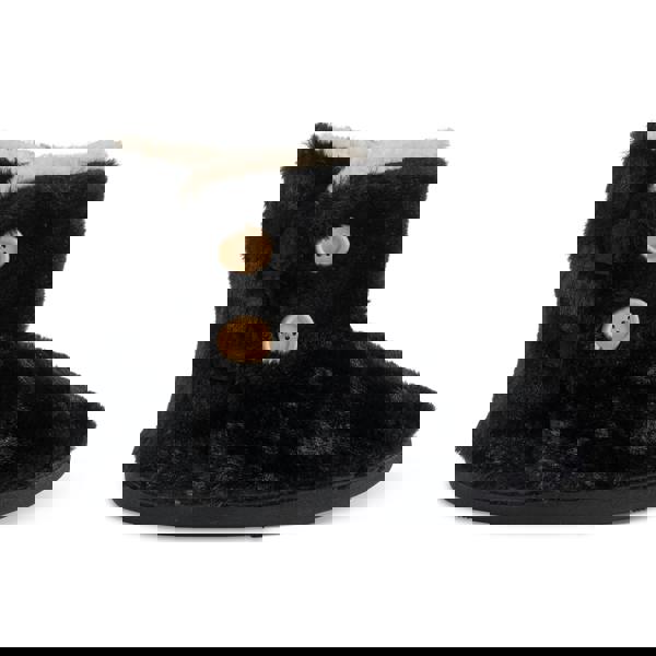 VIVA Polar Women's Memory Knitted Faux Fur Rubber Sole Winter Slippers