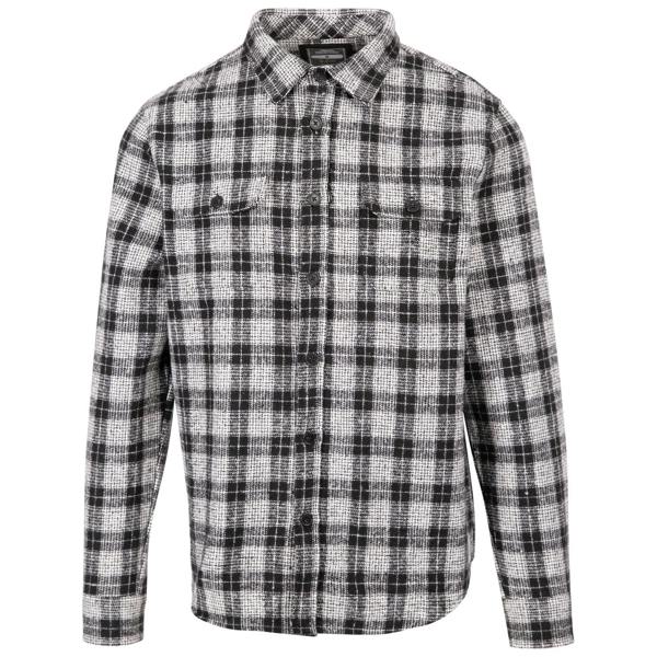 Trespass Mens Portlaw Checked Shirt - Black/White - 