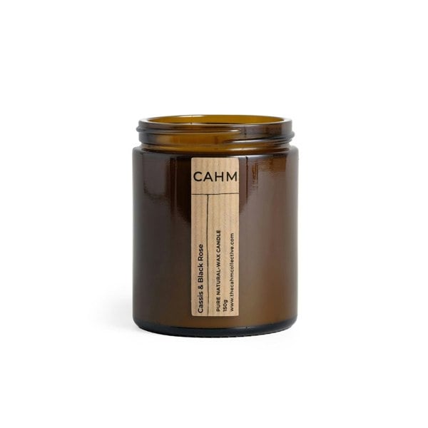CAHM Cassis & Black Rose Candle - Amber Jar