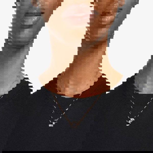 Swarovski Ladies Constella Rose Gold-Plated Halo Necklace 5636272