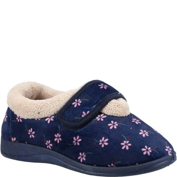 Fleet & Foster Womens/Ladies Tunnis Slippers - Navy