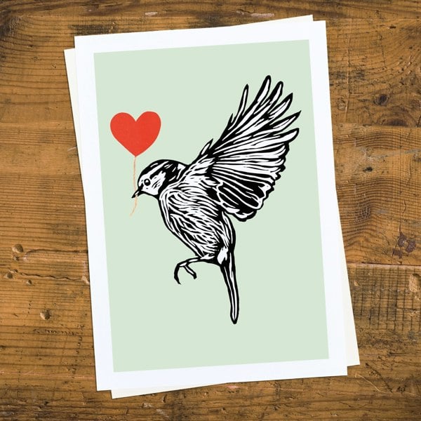 Hands & Hearts Blue Tit feathered friends print