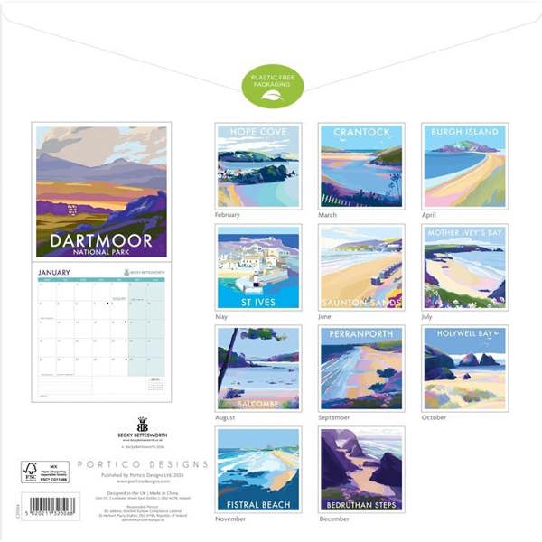Becky Bettesworth, Seaside Poster Art Calendar 2027, Wall Calendars, Month To View, Travel, Gift