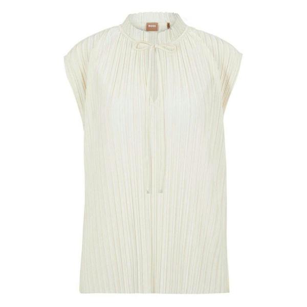 Boss Womens/Ladies V Neck Regular Sleeveless Tunic Top - White - 