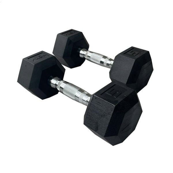 HXGN Pro Hex Dumbbells 2 x 5kg