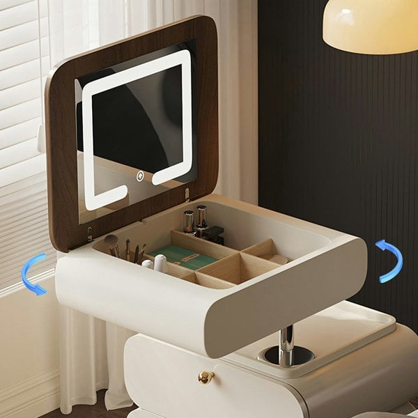 Collins Lift-Up Rotable Dressing Table, Bedside Table-Weilai Concept-Weilai Concept