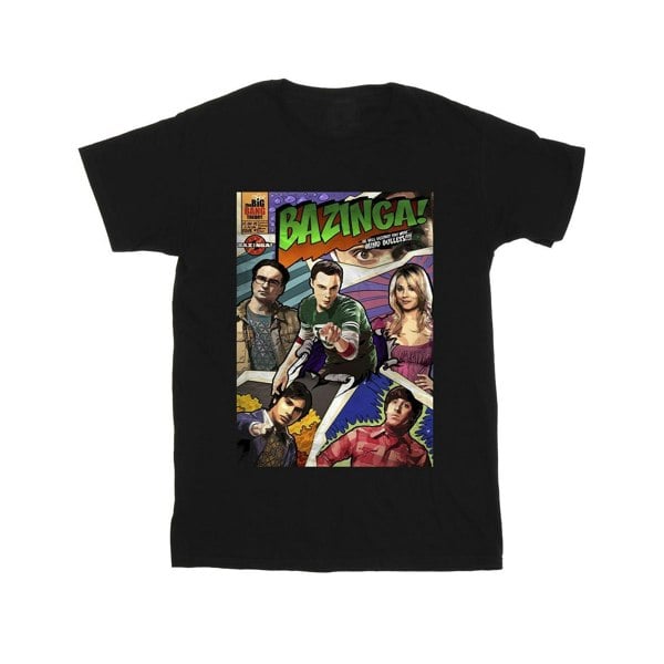 The Big Bang Theory Mens Bazinga Cover T-Shirt - Black