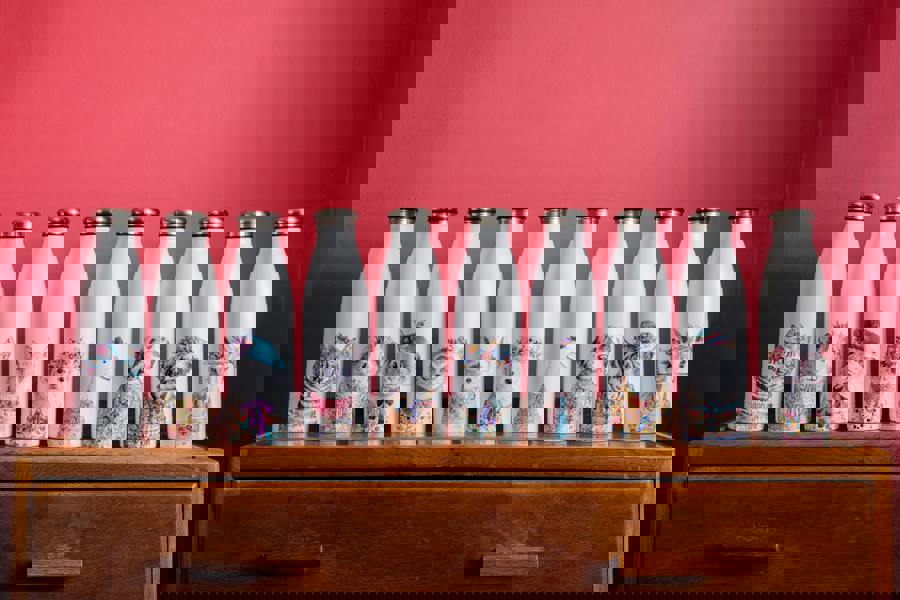 Mikasa Tipperleyhill Fox Print Water Bottle, Insulated Travel Bottle, 500ml