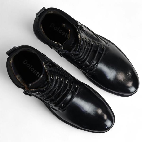Dolcetto Men's Biker Lace-Up Ankle Boots