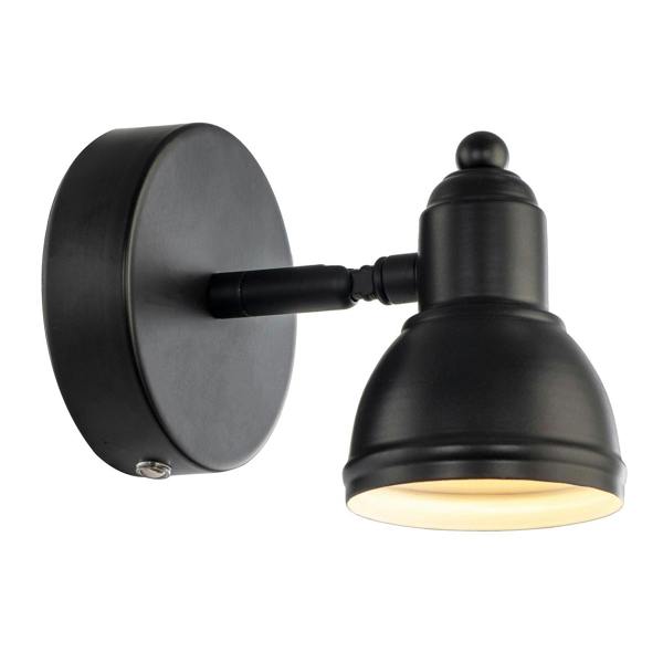 Modern Rechargeable Dimmable Spot Wall Light Fitting in Matte Black Image 5