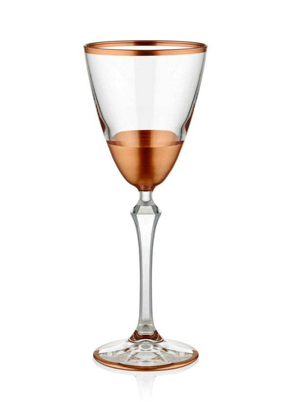 Rozi Glam Collection Copper Wine Glasses (Set of 6)