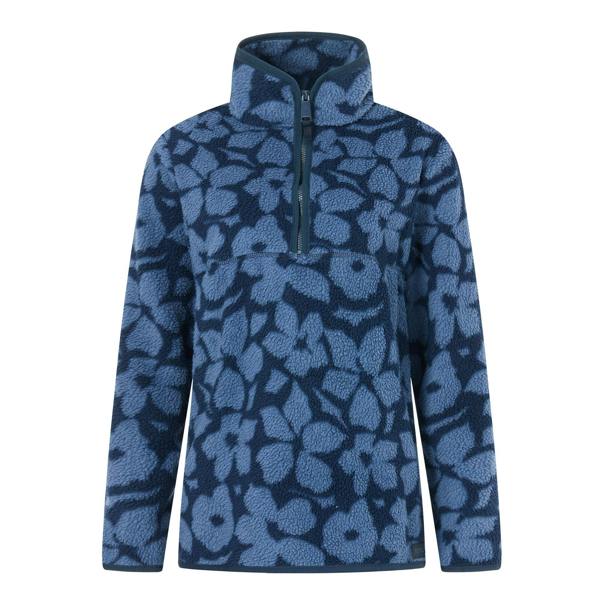 Regatta Womens/Ladies Frankie Shadow Flower Borg Half Zip Fleece Jacket - Navy - 