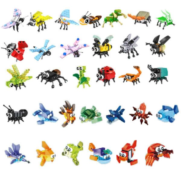 Leaper Children’s Toys Christmas Gift Blind Box Animal Building Blocks