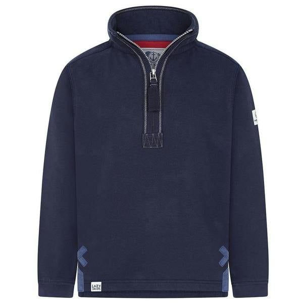 Lazy Jacks Boys Quarter Zip Sweatshirt - Marine