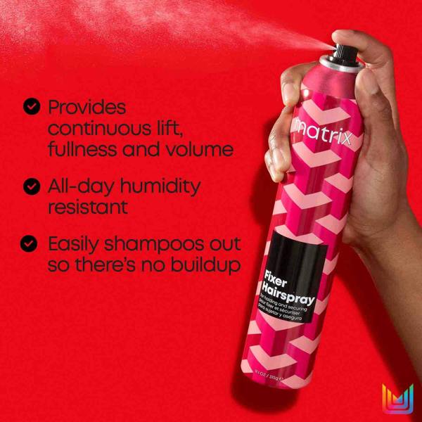 Matrix Styling Fixer Hairspray For Flexible Holding & Securing With Dry Finish 400ml - Additional 2
