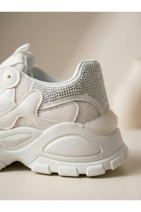 Ivy Studded Chunky Trainers - White