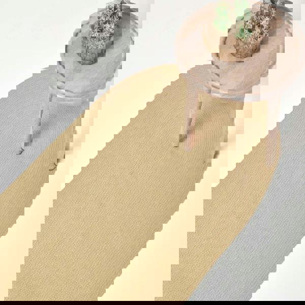 HOMESCAPES Handmade Woven Braided Rug