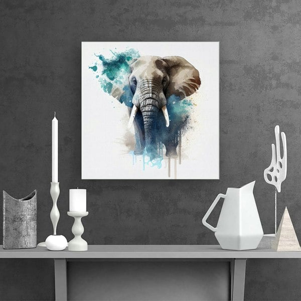 Warren Reed Majestic Elephant Splashart Canvas