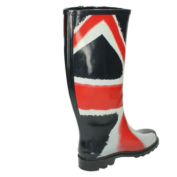 Spot On Ladies Spot On Union Flag Print Wellington Boots