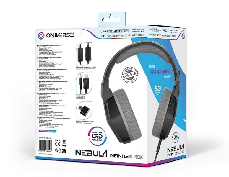 Oniverse | Nebula Multiplatform Wired Gaming Headset (Infinite Black)