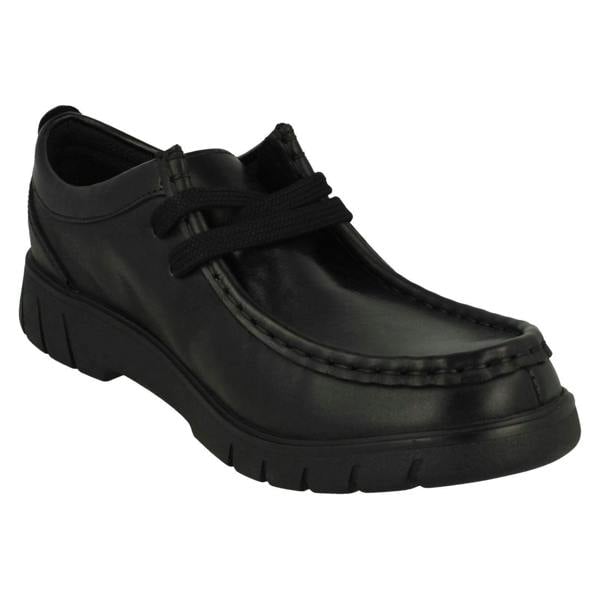 Clarks Senior Boys Clarks Moccasin Detailed School Shoes Branch Low Y