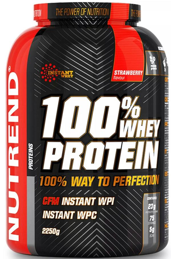 Nutrend 100% Whey Protein, Strawberry - 2250g