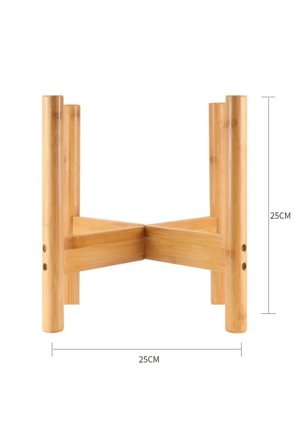 Living and Home Bamboo Nordic Raised Plant Stand