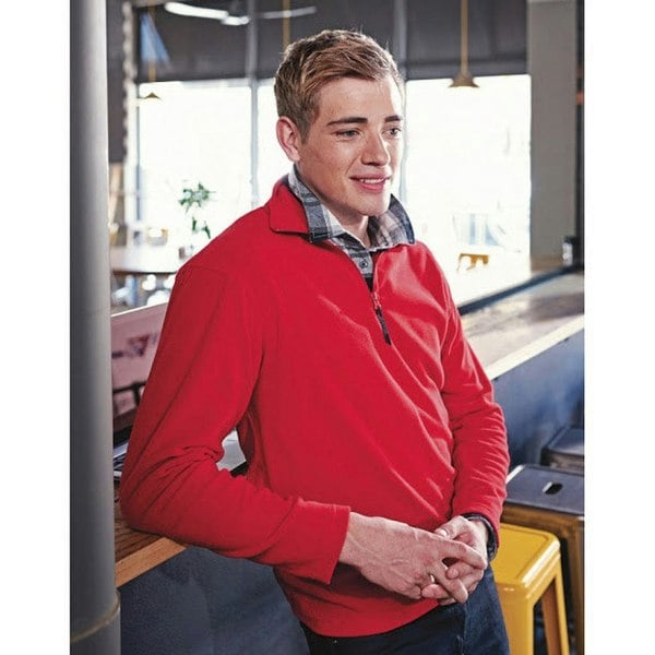 Regatta Mens Micro Zip Neck Fleece Top (170 GSM) - Classic Red