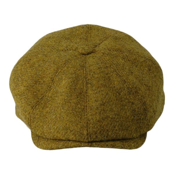 Gamble & Gunn Tarbert - 8 Panel British Made Harris Tweed Gorse Yellow Cap 