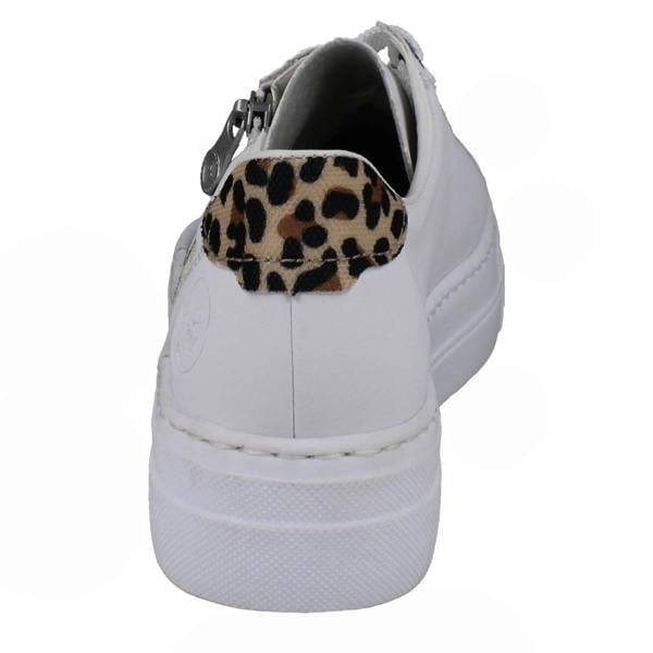 Rieker Ladies Rieker Leather Leopard Print Trainers N4924