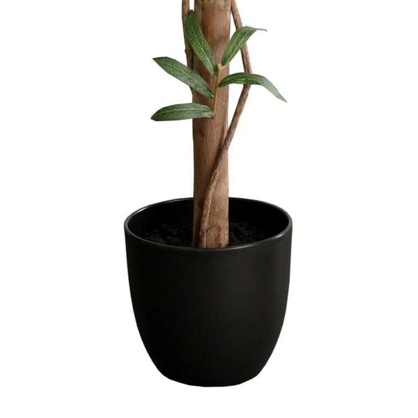 Artificial Olive Topiary Tree Natural Wood Trunk - 122cm